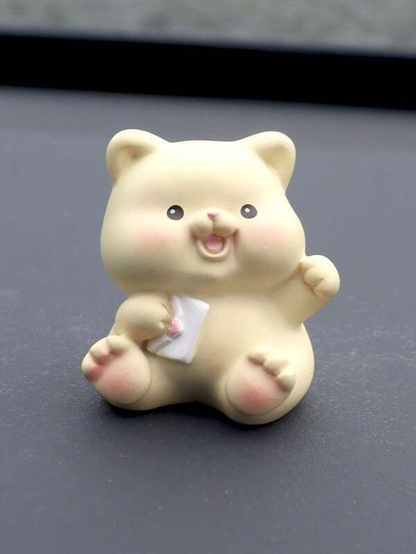 1pc Cartoon Cat Design ABS Car Ornament