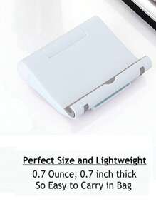 1入白色可調節和可折疊桌面電話支架座,帶底座 - 白色 - 查看 5