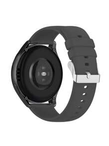 Silicone Watchband Compatible With Samsung Watch - Black - View 3