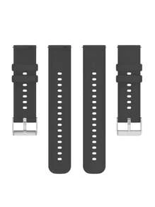 Silicone Watchband Compatible With Samsung Watch - Black - View 4