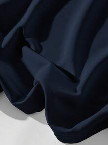 Aesthetic Post--Men Plus Letter Graphic Two Tone Polo Shirt - Blue and White - View 6