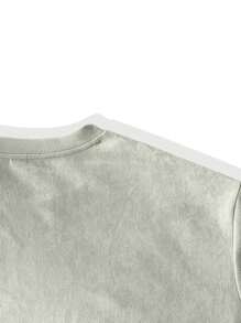 Manfinity Hypemode Men Plus Letter Patched Detail Drop Shoulder Tee - Mint Green - View 3