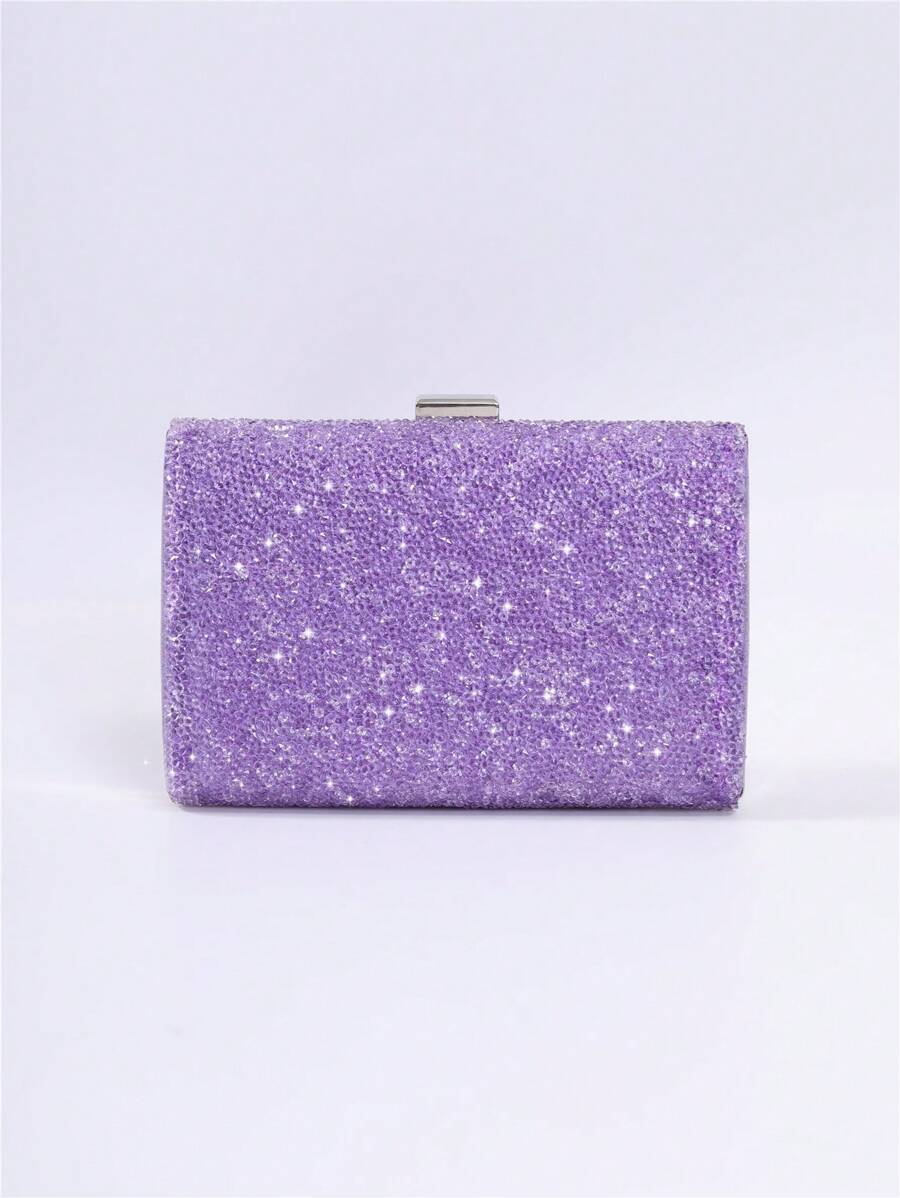 Glitter Bling,Shiny Glamorous,Elegant,Exquisite Mini Rhinestone Decor Chain Box Bag Glamorous, Perfect Bride Purse For Wedding, Prom & Party Events Dinner Bag,Evening Bag For Party Girl,Woman,For Female Perfect for Party,Wedding,Prom,Dinner/Banquet,For Cocktail Best gift for women