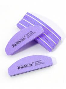 NailShine 5pcs 100/180 Grit Purple Nail Buffer Sanding Block Files Sponge Nail Polisher Professional Manicure Tools For Acrylic Nails Care For Optimum Natural Nail Care - Purple - View 3