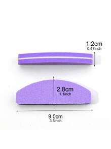 NailShine 5pcs 100/180 Grit Purple Nail Buffer Sanding Block Files Sponge Nail Polisher Professional Manicure Tools For Acrylic Nails Care For Optimum Natural Nail Care - Purple - View 7