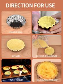 6 pièces/set Moule à cupcake en acier inoxydable, fabricant de cupcake antiadhésif réutilisable moderne pour DIY