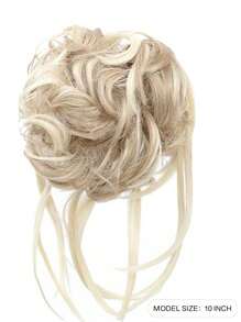 短卷合成纖維頭髮髻帶爪 - 彩色 - 查看 2