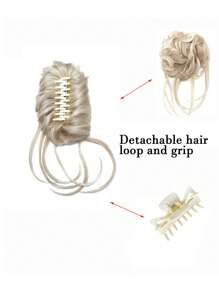 短卷合成纖維頭髮髻帶爪 - 彩色 - 查看 8