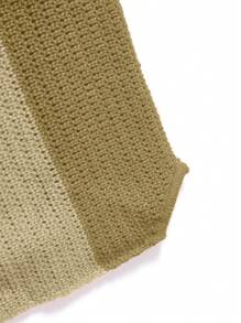 Breezaya Top de punto informal de camisola con bloques de color para mujer - Caqui - Ver 3