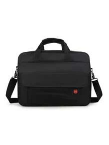 Maletín de mano para ordenador portátil de gran capacidad para hombre, regalo para padre - Negro - Ver 1