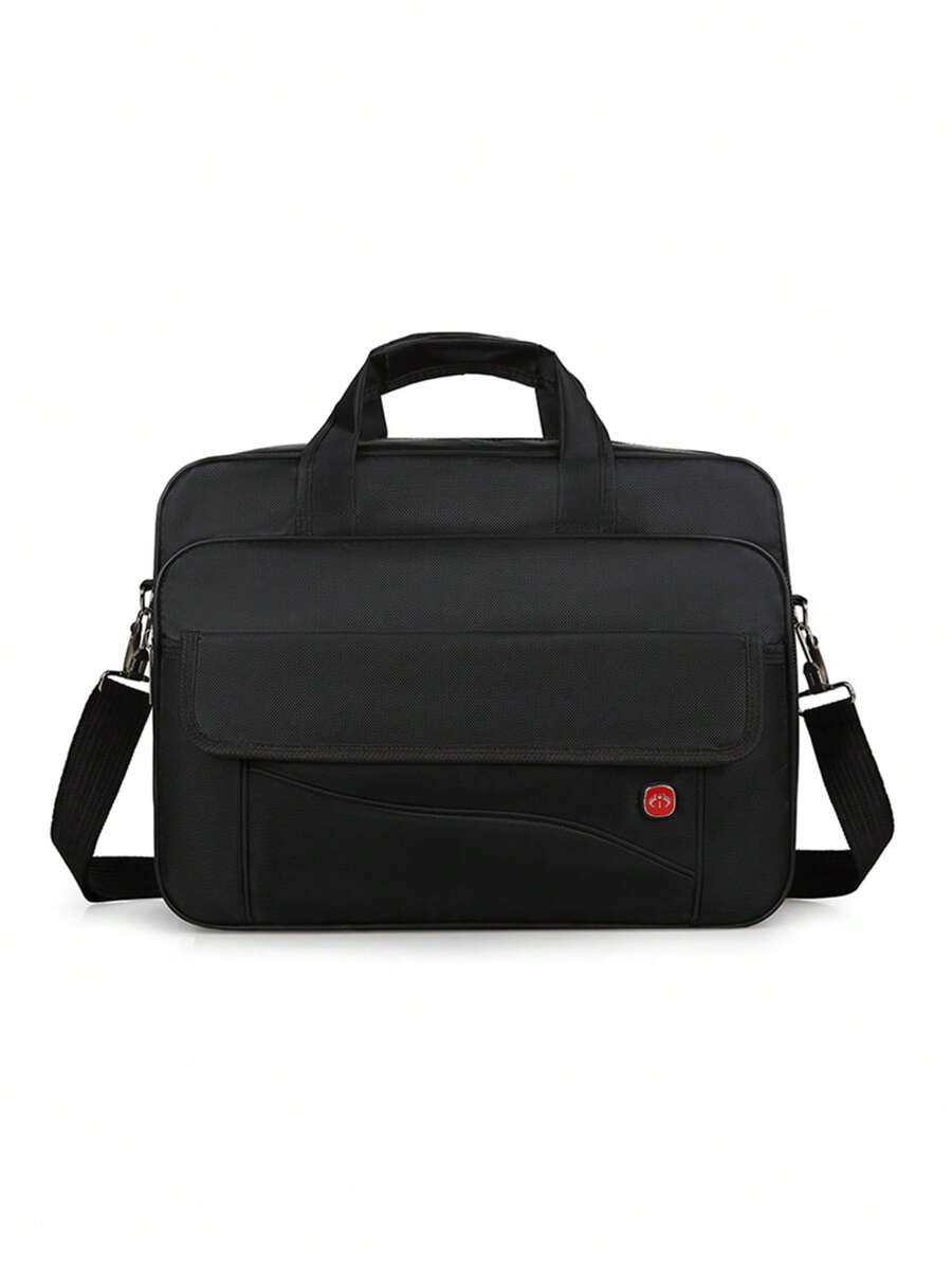 Maletín de mano para ordenador portátil de gran capacidad para hombre, regalo para padre - Negro - Ver 1