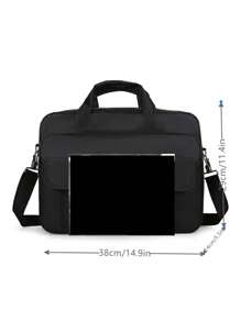 Maletín de mano para ordenador portátil de gran capacidad para hombre, regalo para padre - Negro - Ver 3