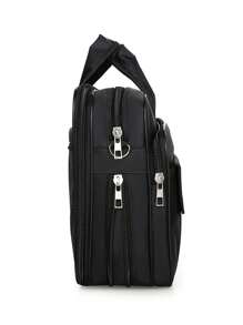 Maletín de mano para ordenador portátil de gran capacidad para hombre, regalo para padre - Negro - Ver 4