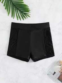 Đáy Bikini Nữ màu trơn - màu đen - Xem 3