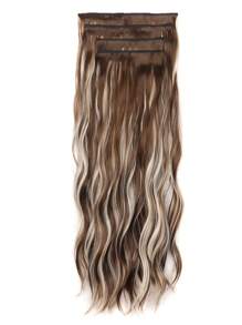 4入組夾片長款小波浪合成纖維接髮 - 彩色 - 查看 5