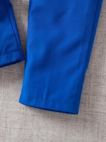 SHEIN Young Girl Floral Print Ruffle Trim Blouse & Pants Set