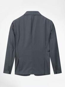 CLOUDSTYLE Hombres Blazer con botón - Gris Oscuro - Ver 4