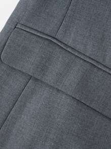 CLOUDSTYLE Hombres Blazer con botón - Gris Oscuro - Ver 5