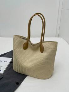 女性時尚休閒草帽沙灘包