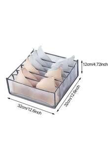 6 Grids Drawer Organizer Cloth Storage Bag For Home - Grey - View 3