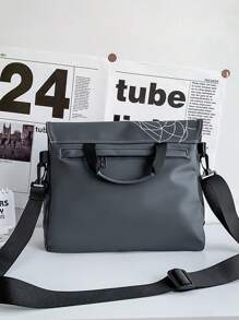 Chain & Buckle Decor Messenger Bag Large Capacity Crossbody Bag Shoulder Bag High School Students University For Travel, College, Commute For Books Multi-Functional Men Bag School Bag Student Bag Book Bag Gifts Laptop Winter Multi-Functional Outdoor Vacation Travel Essentials Holiday Essentials Bag For Men Camping Sling Bag For Men Bags Summer Back To School Spring School Supplies