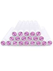 HMQ beauty 20入組塑料化妝刷容器與可重複使用的睫毛延伸器,適用於眉毛和眼睫毛 - 紫色 - 查看 6