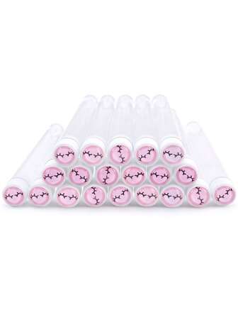 HMQ beauty 20 Piezas/set Tubo Para Cepillos De Maquillaje Con Organizador De Cepillos Para Cejas Y Pestañas, Peine Para Pestañas Y Cepillo Para Cejas Con Contenedor De Plástico Reutilizable