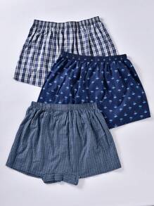 Random Pack Men's Elastic Waist Loose Pants - Blue - View 4