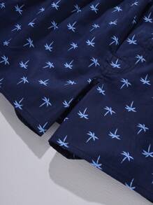 Random Pack Men's Elastic Waist Loose Pants - Blue - View 5