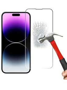 3片防摔螢幕保護強化膜相容 iPhone15/15Plus/15Pro/15Promax - 無色 - 查看 7