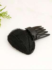 頭髮墊,PC蓬鬆頭髮濃密卷翹增加毛茸茸墊隱形無縫劉海海綿增高墊 - 黑色 - 查看 5