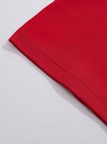 SHEIN LUNE 嘴唇印花T恤 - 紅色 - 查看 5