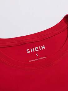 INAWLY 蝴蝶和雛菊圖案T恤 - 紅色 - 查看 4