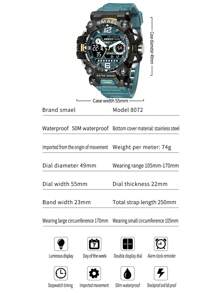 SMAEL 1pc SMAEL Digital Sports Men's Watch