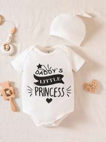 Bodysuits Em bé Nút Lá thư - trắng - Xem 1