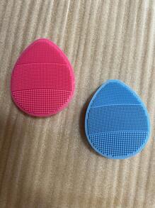 1pc Baby Random Color Silicone Water Drop Shaped Shower Brush - Multicolor - View 1