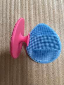 1pc Baby Random Color Silicone Water Drop Shaped Shower Brush - Multicolor - View 5