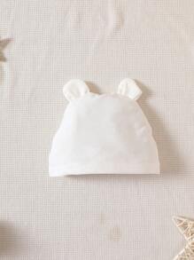 Baby Boy Letter Graphic Contrast Binding Bodysuit - White - View 3