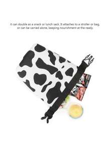 Baby Cow Print Diaper Bag - Beige - View 3