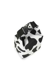 Baby Cow Print Diaper Bag - Beige - View 7