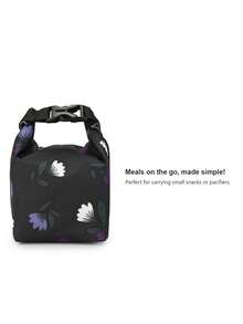 Baby Floral Print Diaper Bag - Black - View 4