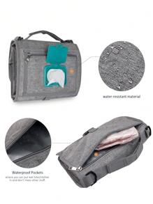 Baby Solid Diaper Bag - Grey - View 5