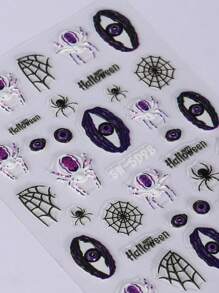 Miếng dán nghệ thuật móng tay ma quái Spiderwebs, 2 chiếc 5D Thanh trượt mắt nhện tự dính Khắc đề can móng tay Nghệ thuật trang trí móng tay Phụ kiện nghệ thuật - Nhiều màu - Xem 7