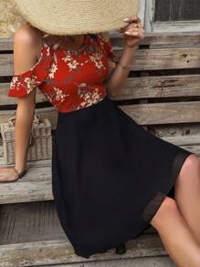 SHEIN LUNE 印花挖肩連衣裙 - 彩色 - 查看 6