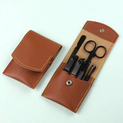 便攜修甲套裝,7入組不銹鋼指甲修建工具成套工具,脚趾甲修剪器切片機修腳工具適用於專業和家庭使用