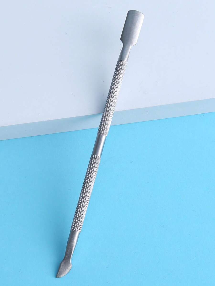 Dụng cụ cạo da chết hai đầu, 1 dũa móng tay bằng thép không gỉ có thể tái sử dụng cho gia đình - Bạc - Xem 1