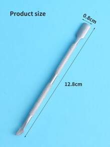 Dụng cụ cạo da chết hai đầu, 1 dũa móng tay bằng thép không gỉ có thể tái sử dụng cho gia đình - Bạc - Xem 3