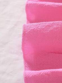 SHEIN Bộ thời trang bé gái Nơ Bướm phân lớp Tranh thêu Khối Màu Dễ thương - Nhiều màu - Xem 3