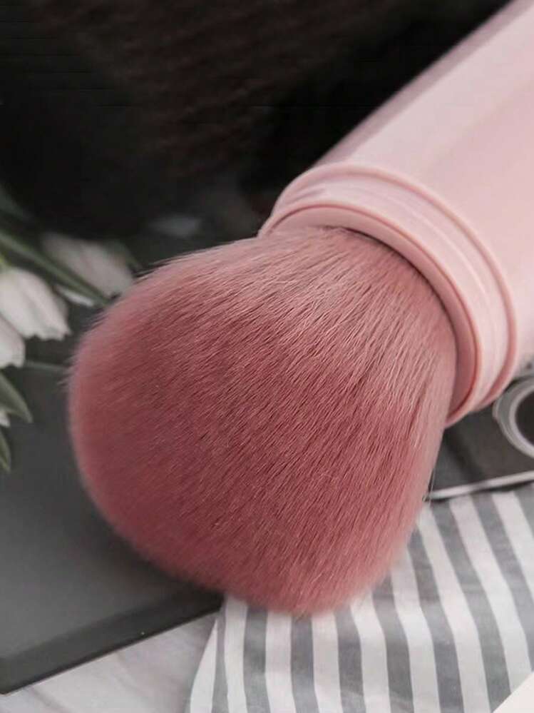 יחידה 1 ורוד נייד נשלף מברשת סומק ל קוסמטי אפליקציה - ורוד - ראה 2