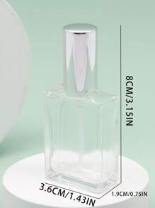 1 Bình Xịt Nước Hoa Vuông Trong Suốt 15ML Cho Nước Vệ Sinh Du Lịch Dưỡng Ẩm Bình Xịt - Bạc - Xem 5